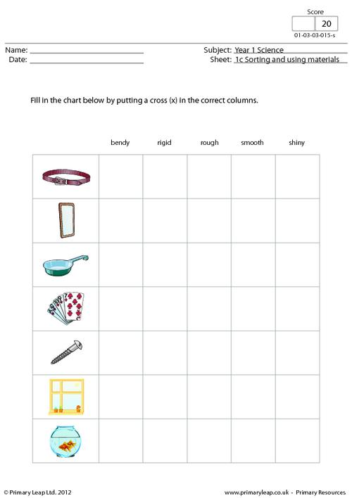 Year 1: Science Printable Resources & Free Worksheets for Kids ...