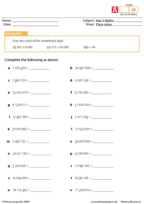 Year 5: Numeracy Printable Resources & Free Worksheets for Kids ...