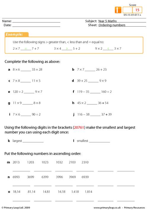 Year 5: Numeracy Printable Resources & Free Worksheets for Kids ...