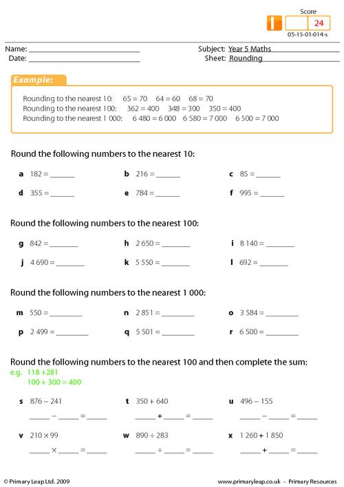 Year 5: Numeracy Printable Resources & Free Worksheets for Kids ...