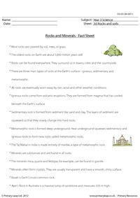 Rocks and Minerals - Fact sheet