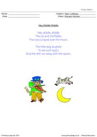 Nursery rhyme - Hey diddle diddle