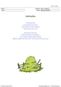 Nursery rhyme - Little boy blue