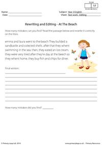Rewriting and Editing - At the Beach