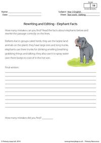 Rewriting and Editing - Elephant Facts