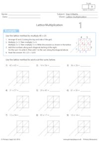 Lattice Multiplication: 2 by 2 digits (1)