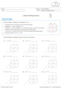Lattice Multiplication: 2 by 2 digits (3)