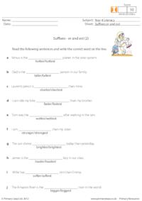 Suffixes - er and est (2)