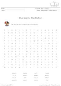 Spelling Word Search - Silent letters