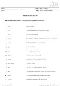 The Earth - Vocabulary