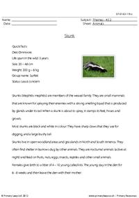 Reading comprehension - Skunk