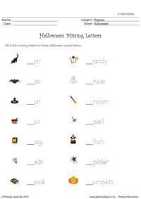 Halloween missing letters
