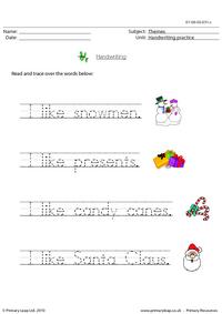Handwriting - Christmas theme