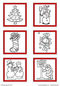 Christmas - Printable gift tags to colour 2 
