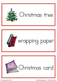 Christmas flashcard - set 1