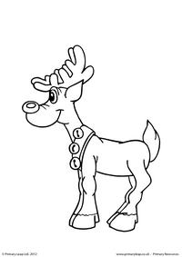 Colouring picture - Standing reindeer