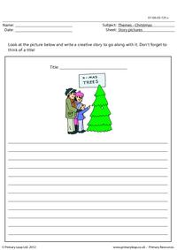Christmas story picture - Choosing a Christmas tree