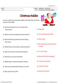 Christmas riddles - Matching