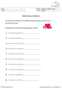 Mother's Day - Similes 1