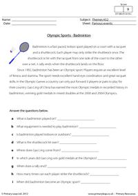Olympic Sports - Badminton