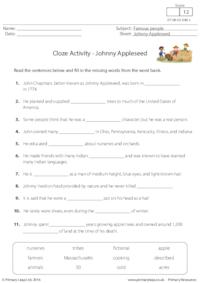 Cloze Activity - Johnny Appleseed
