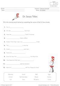 Dr. Seuss Titles