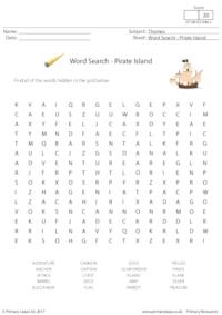 Word Search - Pirate Island